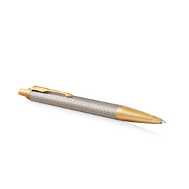 Penna sfera IM Premium Grey Metal Chiselled - punta M - Parker