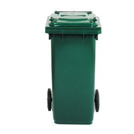 Bidone carrellato - 58x73x107 cm - 240 L - verde scuro - Mobil Plastic