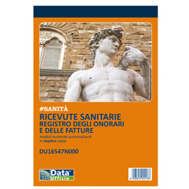 Blocco registro onorari/fatture ricevute sanitarie - 50/50 copie numerate autoricalcanti - 21