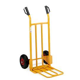 Carrello trasporto grandi volumi Robustus - portata max 300 kg - 56 x 17 x 110 cm - acciaio verniciato - giallo - Garden Friend