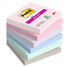 Blocco Post it® Super Sticky - 654-6SS-SOUL - 76 x 76 mm - colori Soulful - 90 fogli - Post it® - conf. 6 pezzi