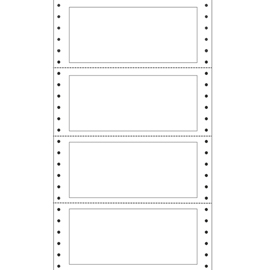 Etichette adesive a modulo continuo TT951 - in carta - corsia singola - permanenti - 140 x 60 mm - 4 et/fg - 100 fogli - bianco - Markin