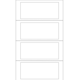 Etichette adesive a modulo continuo TT951-2 - in carta - corsia singola - permanenti - 140 x 60 mm - 4 et/fg - 100 fogli - bianco - Markin