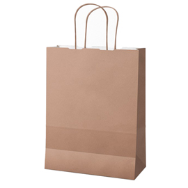 Shopper Twisted - maniglie cordino - 18 x 8 x 24 cm - carta kraft - rosa antico - Mainetti Bags - conf. 25 pezzi