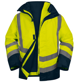 Parka 5 in 1 Optimum 3 alta visibilità - taglia XXL - giallo fluo - Deltaplus