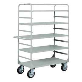 Carrello da lavoro - 4 piani estraibili - 132 x 67 x 177 cm - 450 kg - grigio - Tecnotelai