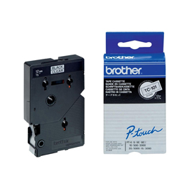 Brother - Nastro -  Trasparente/Nero - TC101 - 12mm x 7