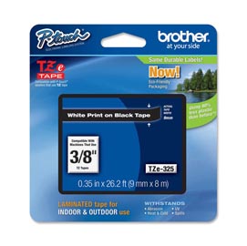 Brother - Nastro - Bianco/Nero - TZE325 - 9mm x 8mt