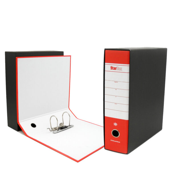 Registratore Starbox - dorso 8 cm - commerciale 23 x 30 cm - rosso - Starline