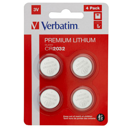 Verbatim - Blister 4 MicroPile a pastiglia CR2032 - litio - 49533 - 3V