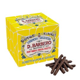 Scorzette di limone - ricoperte di cioccolato fondente - 150 gr - Barbero