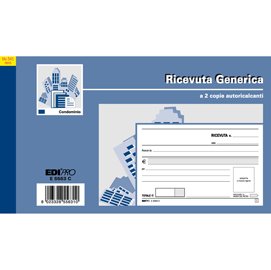 Blocco ricevute generiche - 50 fogli 2 copie autoricaricanti - 9