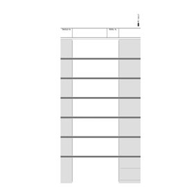 Blocco comande a 7 tagliandi - 25/25 fogli autoricalcanti - 22 x 10cm - Edipro