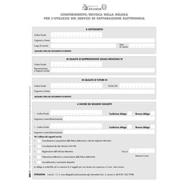 Modulo per conferimento revoca - fatt. elettronica - 29