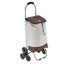 Trolley spesa Trio - 25 L - beige / noce - King Collection