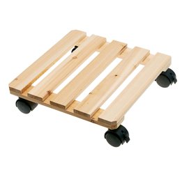 Trolley portavaso in legno - 30 x 30 cm - Verdemax