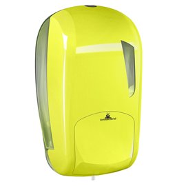 Dispenser per sapone liquido Skin - 232 x 114 x 124 mm - capacità 1 L - giallo fluo - Mar Plast