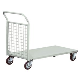 Carrello da lavoro - 1 sponda rete - 300 kg - grigio - Tecnotelai