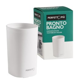 Bicchiere porta spazzolini Pronto Bagno - diametro 8 cm - H 12