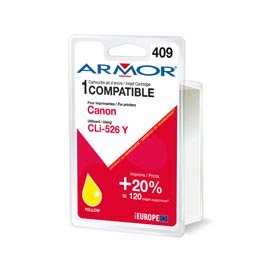 Armor - Cartuccia ink Compatibile  per Canon - Giallo - CLI-526Y - 10