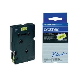 Brother - Nastro -  Nero/Giallo - TC691 - 9mm x7