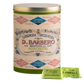 Gianduiotti - in scatola di metallo - gusto pistacchio - 150 gr  - Barbero