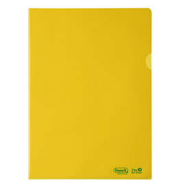 Cartelline a L - 22 x 30 cm - PE Bio-Based - liscio superior - giallo - Favorit - conf. 25 pezzi