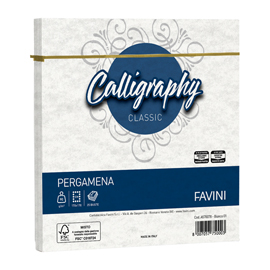 Busta Calligraphy Pergamena -  170 x 170 mm - 90 gr - bianco 01 - Favini - conf. 25 pezzi