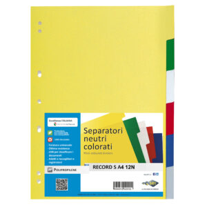 Separatore Record S - 12 tasti - PP - 21 x 29