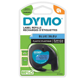 Nastro Letratag 912050 - in plastica - 12 mm x 4 mt - blu - Dymo