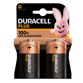 Pila Torcia D Plus100 - MN1300 - Duracell - blister 2 pezzi