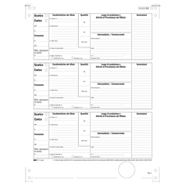 Modulo continuo carico/scarico rifiuti detentori (Mod. A) - 12"x 24 - 250 fogli - Edipro