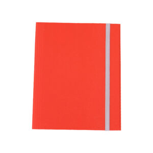 Cartella con elastico - fibrone - 3 lembi - 27x37 cm - rosso - Cartotecnica del Garda