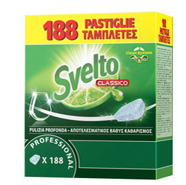 Tabs per lavastoviglie - Svelto - fustino da 188 tabs da 10 gr