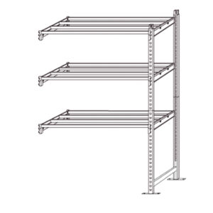 Scaffale Rang'Eco180 - modulo aggiunta - 5 ripiani - portata ripiano 180 kg - 100 x 35 x 200 cm - acciaio - grigio/blu - Paperflow