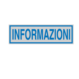 Targhetta adesiva - INFORMAZIONI - 16