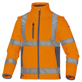 Giacca Softshell Moonlight 2 alta visibilità - poliestere - taglia XL - arancio fluo - Deltaplus