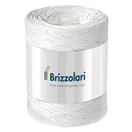 Nastro Rafia sintetica - bianco 01 - 5mmx200mt - Brizzolari