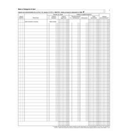 Registro beni ammortizzabili - 45 pagine numerate - 31 x 24