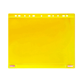 Buste forate - per supporti magnetici ad anelli - A4 - giallo - Djois - conf. 5 pezzi