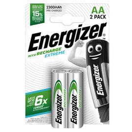 Pila AA Extreme - ricaricabili - Energizer - blister 2 pezzi