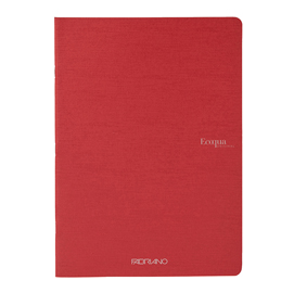 Maxiquaderno EcoQua original PM - A4 - 90 gr - 1 rigo - 40 fogli - rosso scuro - Fabriano