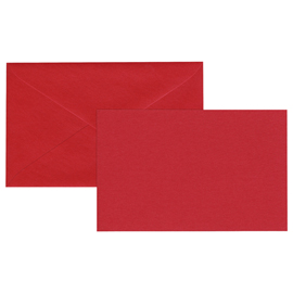 Biglietto natale neutro - con busta - 9 x 14 cm - rosso - Sadoch