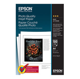 Epson - Photo Quality Inkjet Paper - A4 - 100 Fogli - C13S041061