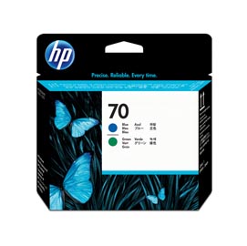 Hp - Testina di stampa originale - 70 - Blu / Verde - C9408A - 130ml