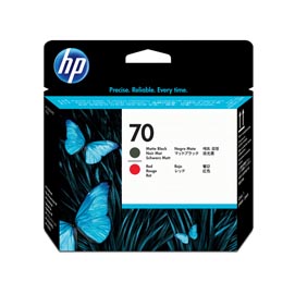 Hp - Testina di stampa originale - 70 - Nero opaco / Rosso - C9409A - 130ml