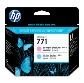 Hp - Testina di stampa originale - 771 - Magenta chiaro / Ciano chiaro - CE019A - 775 pag