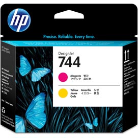 Hp - Testina originale - 744 - Magenta / Giallo - F9J87A - 6ml/cad