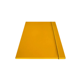 Cartella c/elastico tondo - dorso 1cm - giallo - Starline