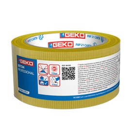 Nastro mascheratura telato BETON - per esterni e superfici ruvide - 5 cm x 50 m - giallo - Geko - conf. 3 pezzi